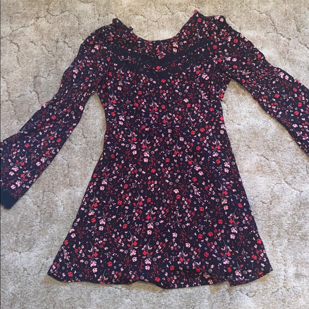 Long sleeved floral dress